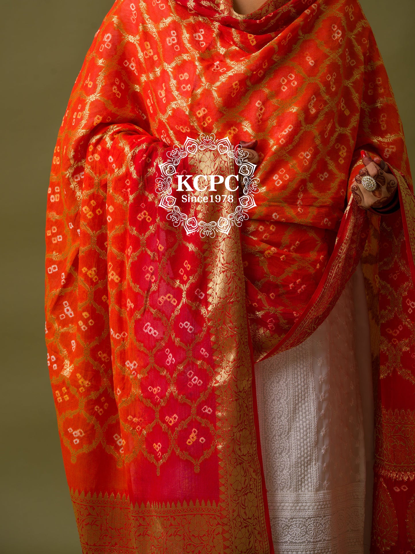Pure Georgette Banarasi Bandhani Dupatta