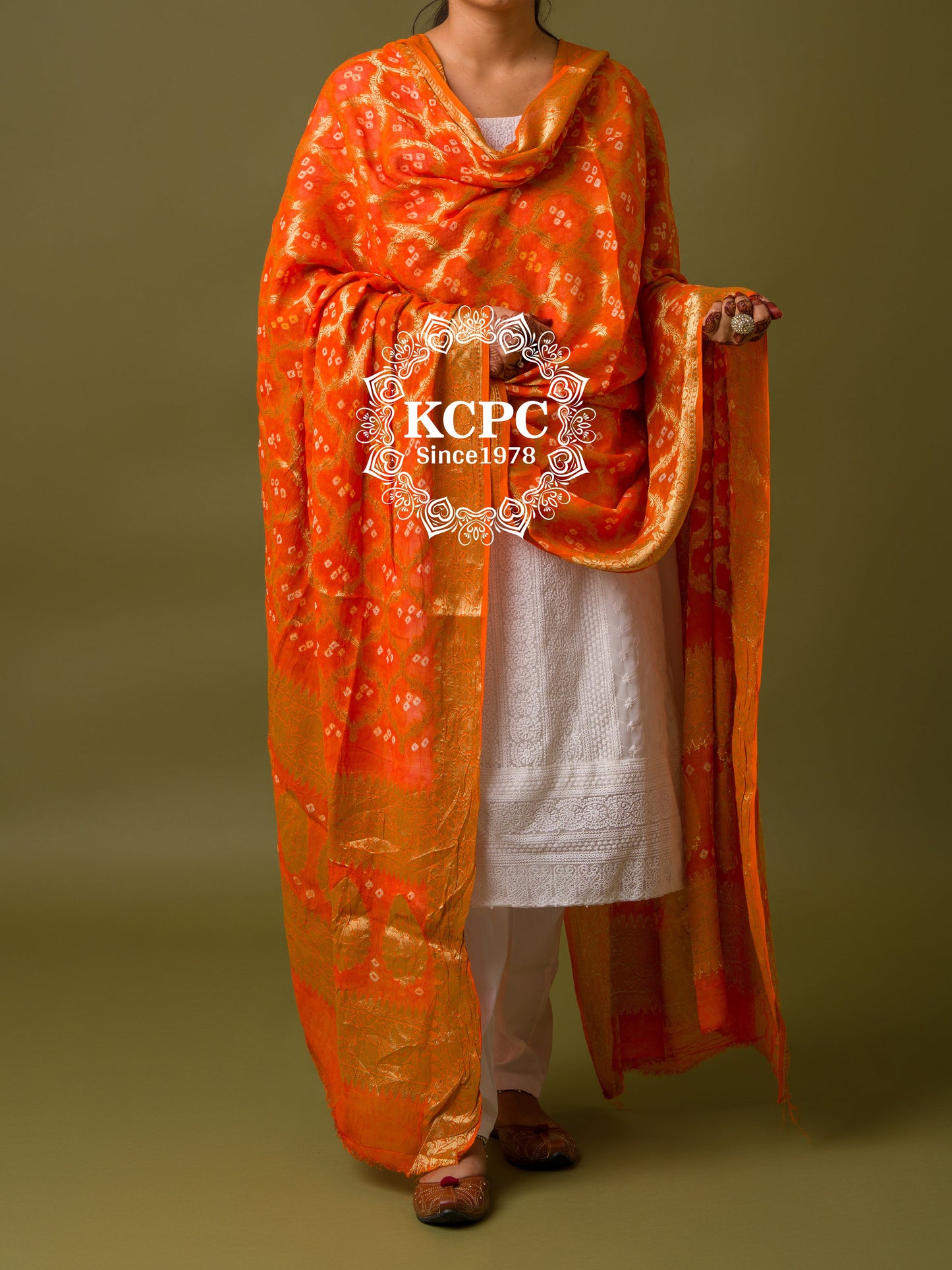 Pure Georgette Banarasi Bandhani Dupatta