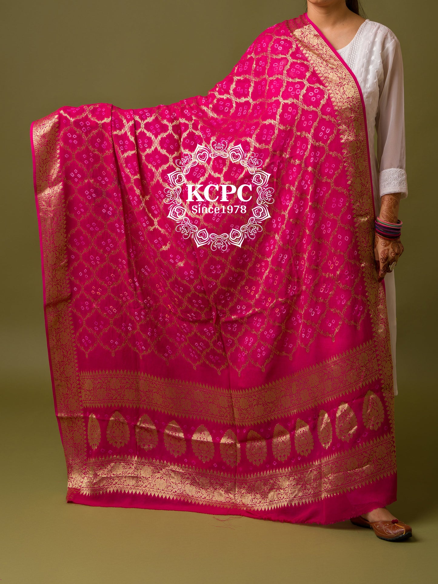 Pure Georgette Banarasi Bandhani Dupatta