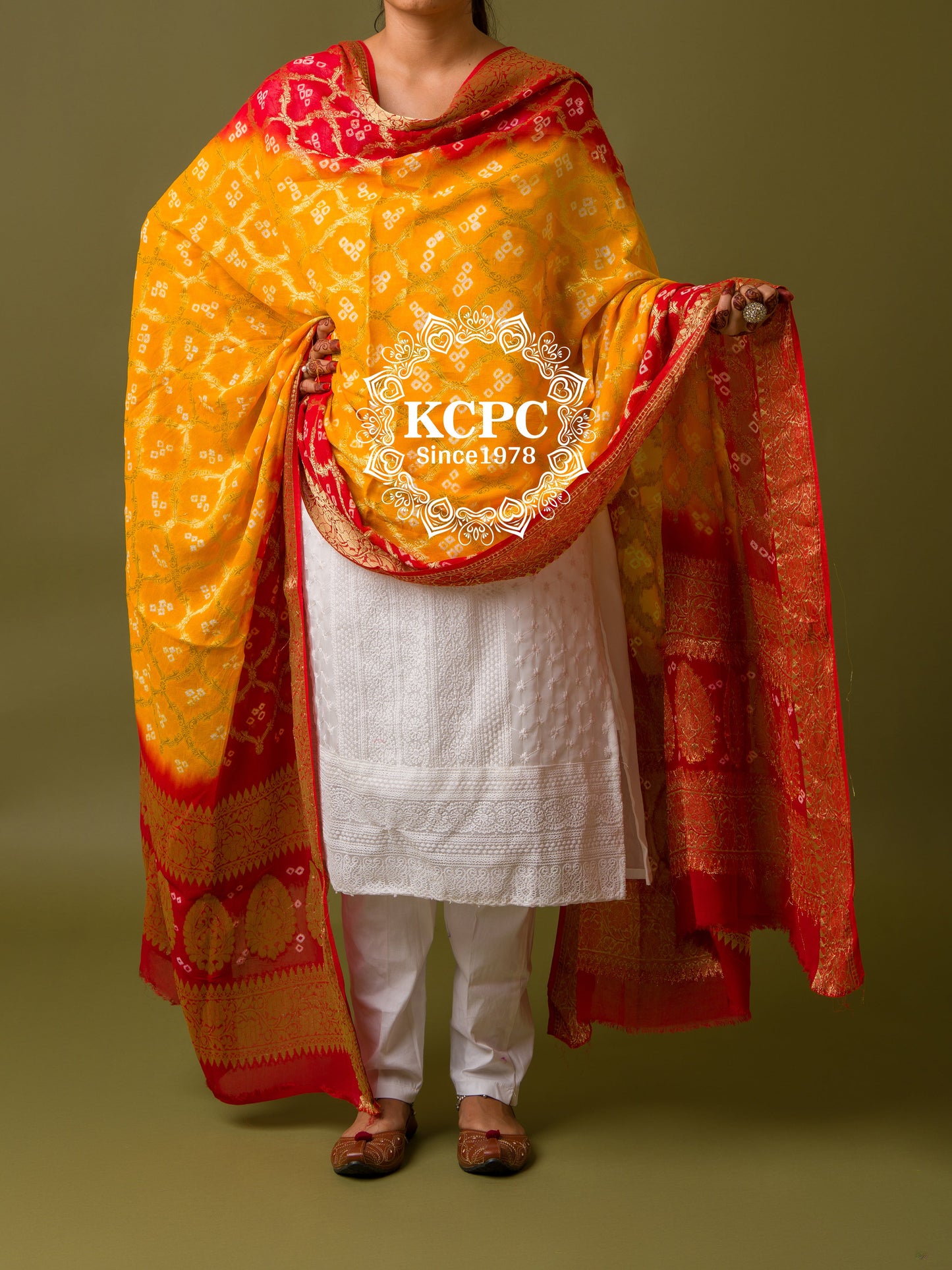 Pure Georgette Banarasi Bandhani Dupatta