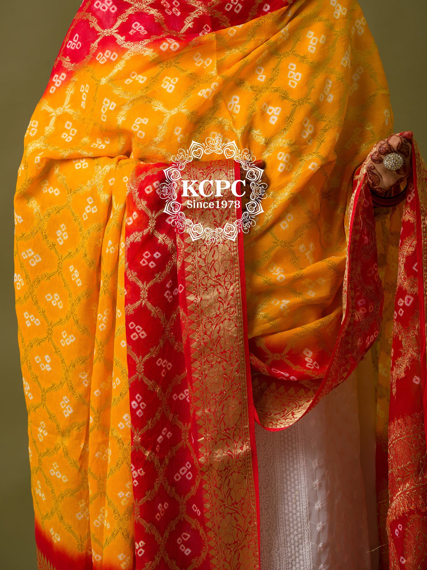 Pure Georgette Banarasi Bandhani Dupatta