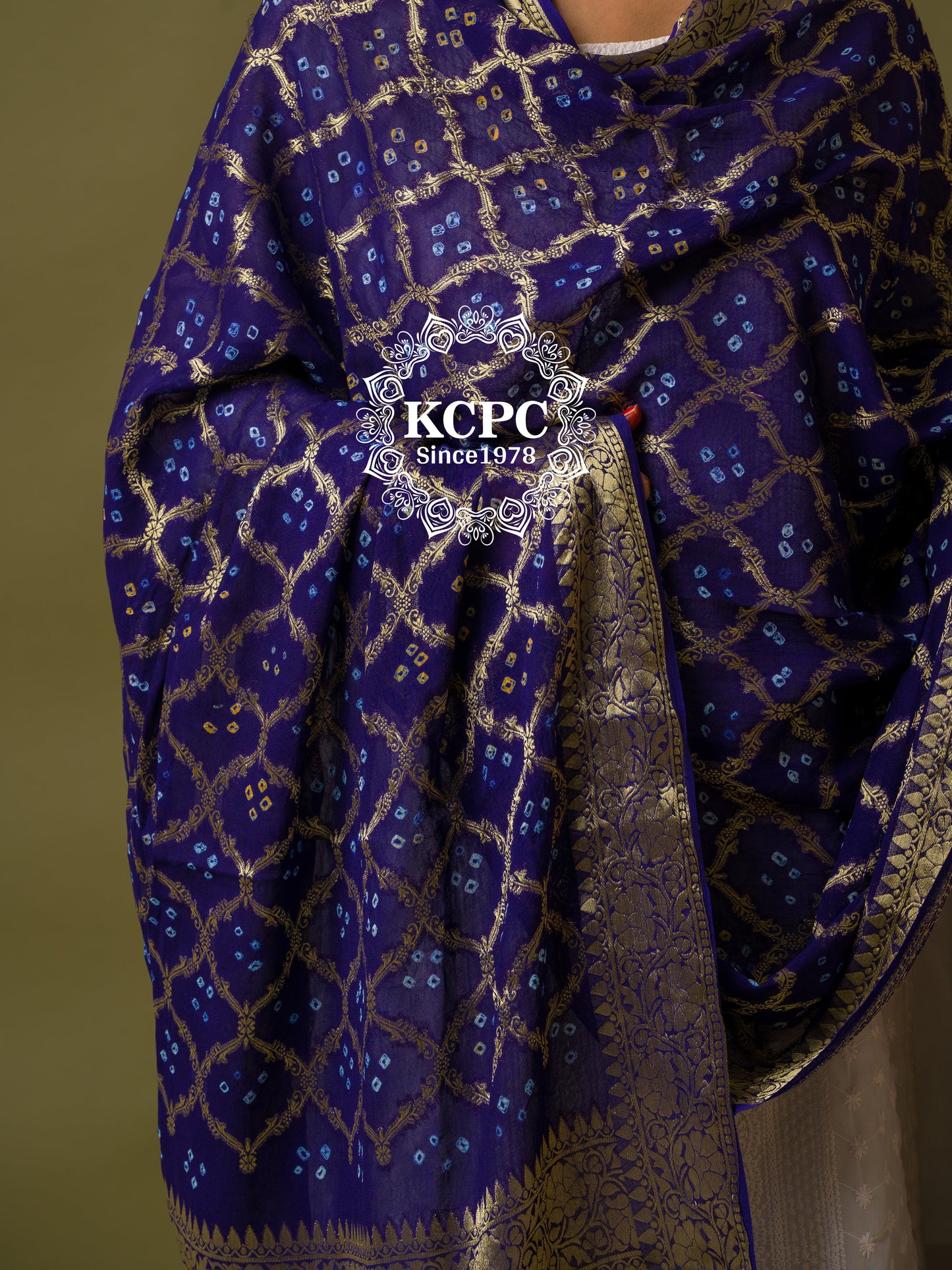 Pure Georgette Banarasi Bandhani Dupatta
