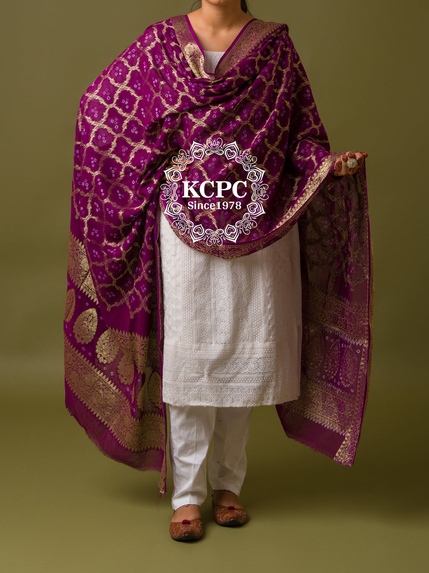 Pure Georgette Banarasi Bandhani Dupatta