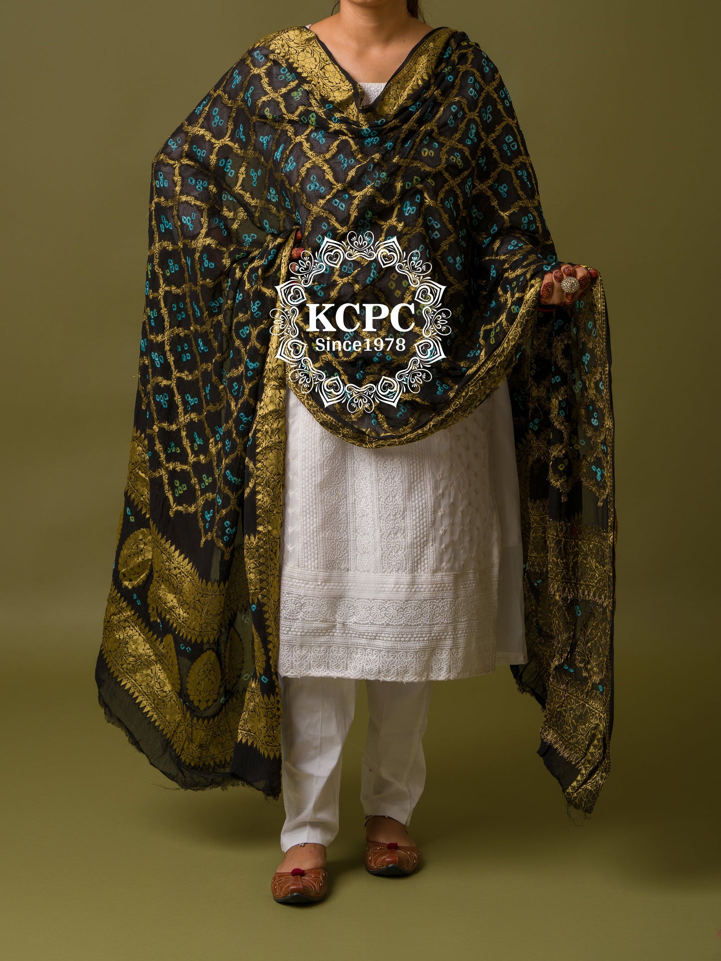 Pure Georgette Banarasi Bandhani Dupatta