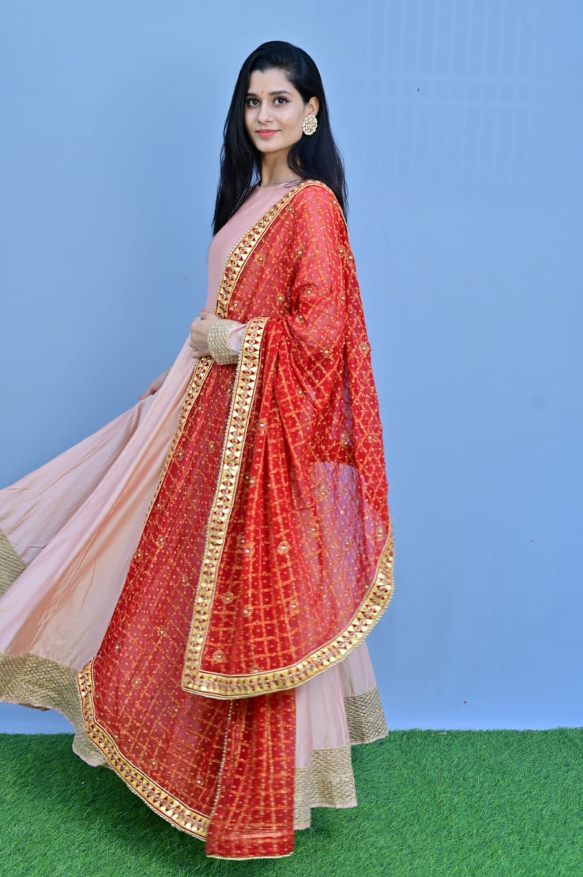 Pure Georgette Gharchola Bridal Dupatta