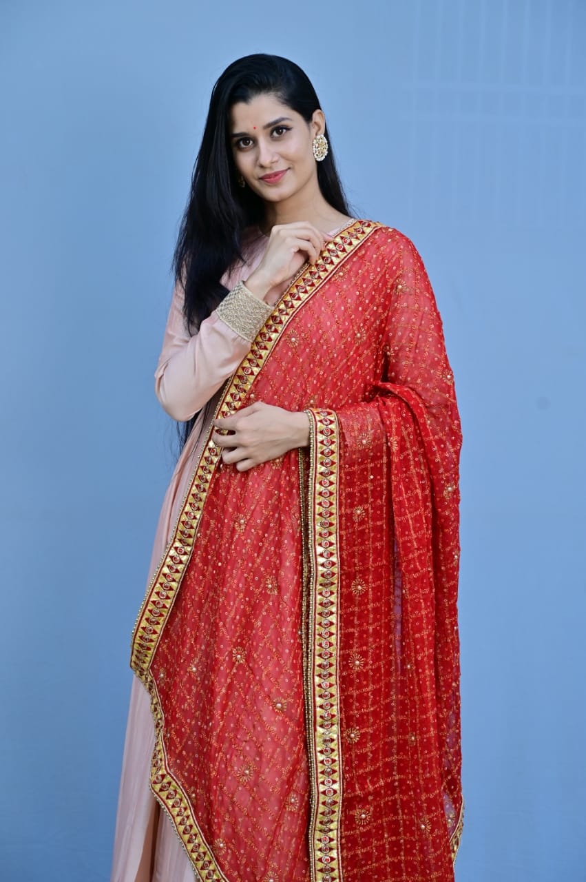Pure Georgette Gharchola Bridal Dupatta