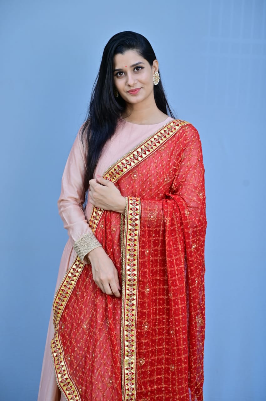 Pure Georgette Gharchola Bridal Dupatta