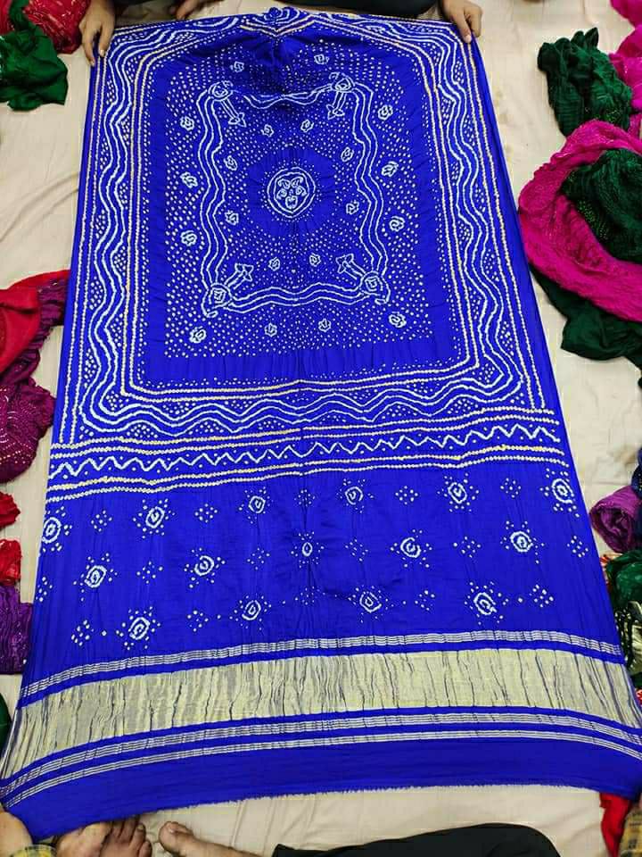Pure Gaji Silk Bandhani chandokhani dupatta