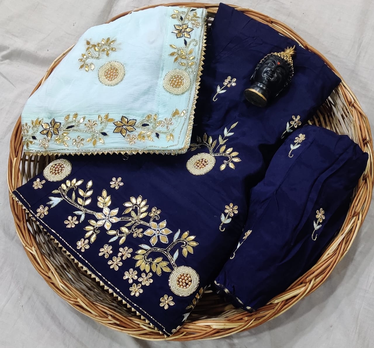 Designer Cut dana work partywear jaipuri Gotapatti Lehengas, NR, KML