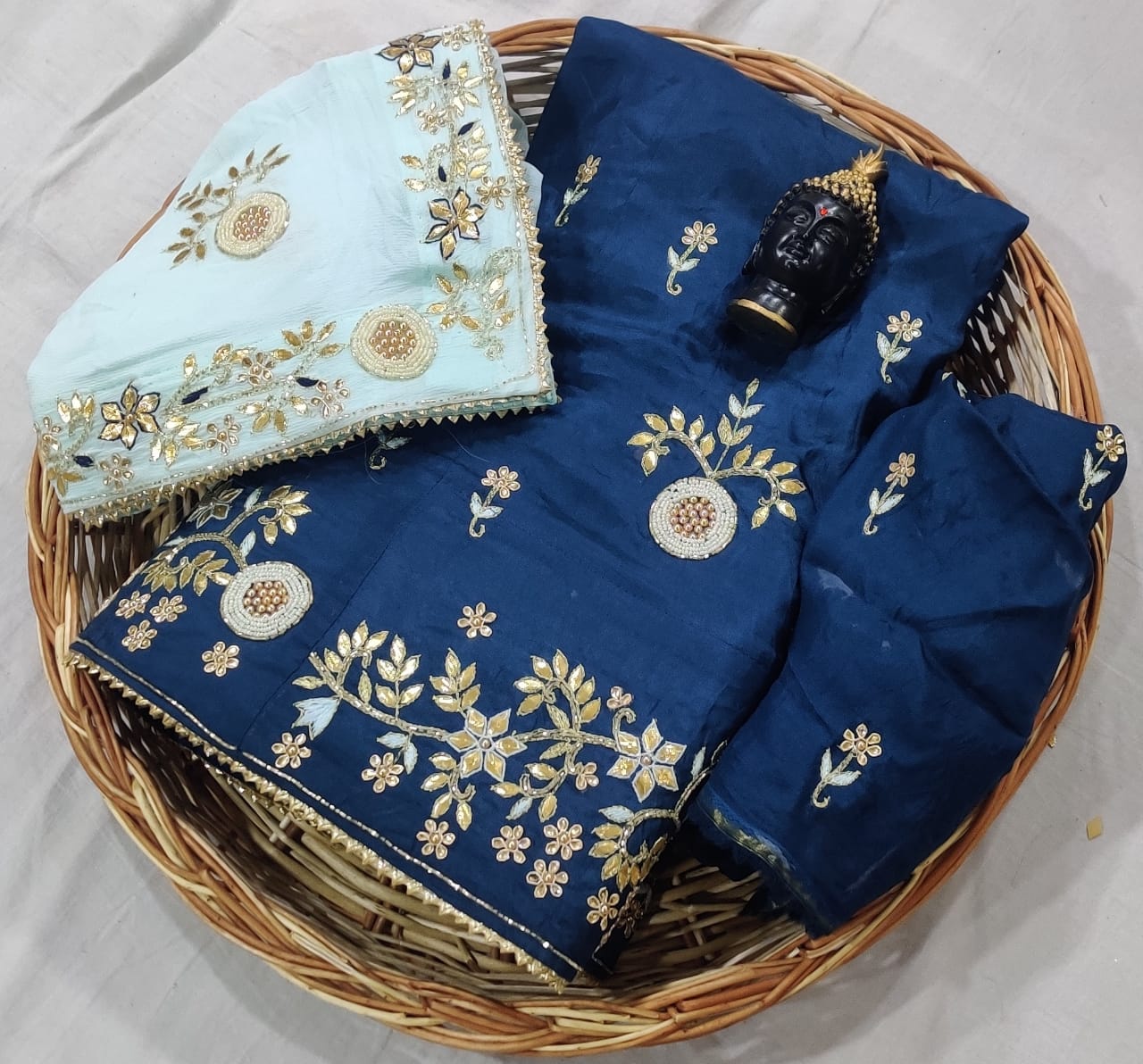 Designer Cut dana work partywear jaipuri Gotapatti Lehengas, NR, KML