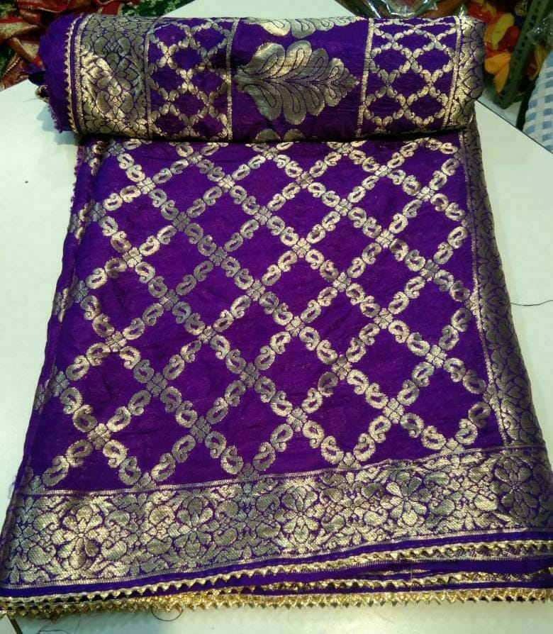 Banarasi Jackard Silk Double Kerry Jaal Sarees IR,kcpc