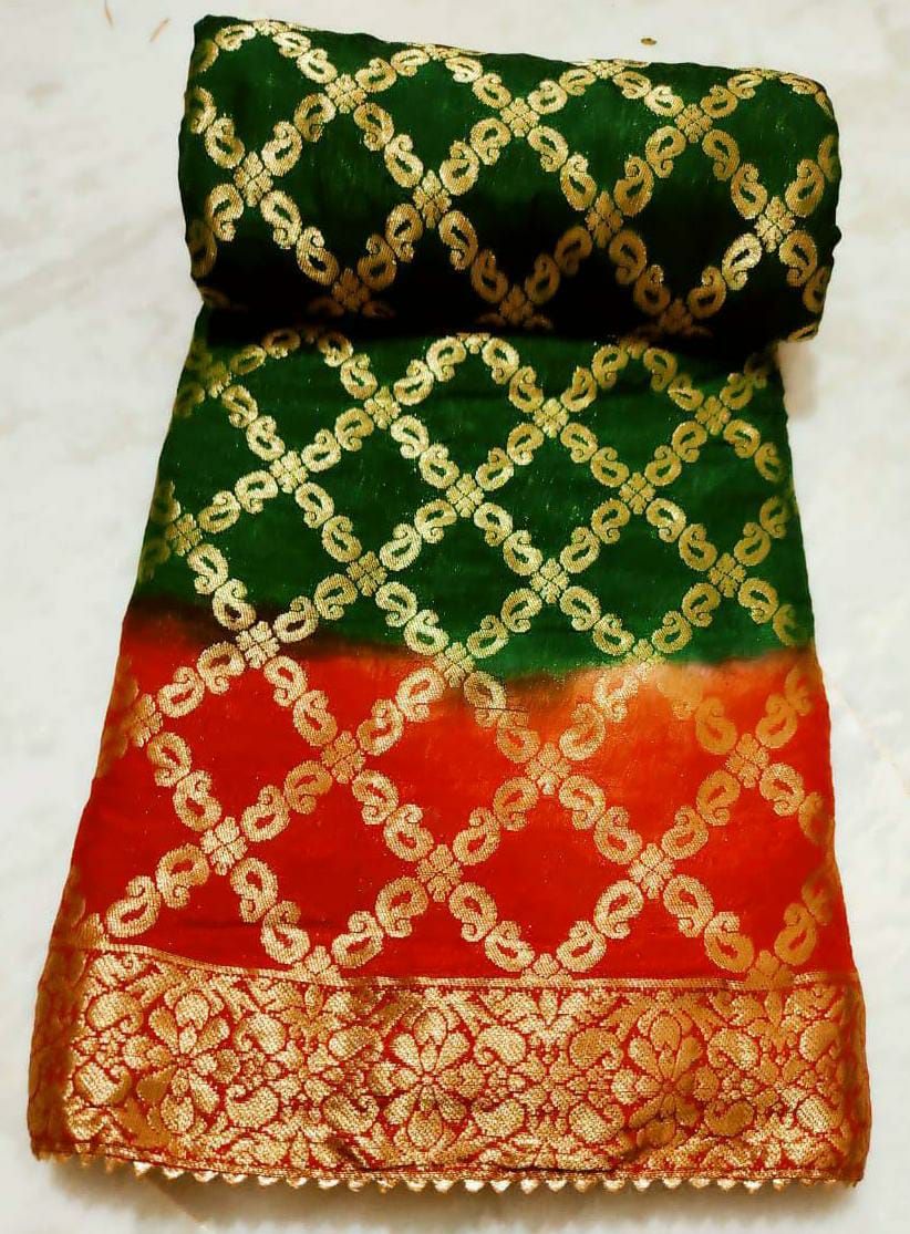 Banarasi Jackard Silk Double Kerry Jaal Sarees IR,kcpc