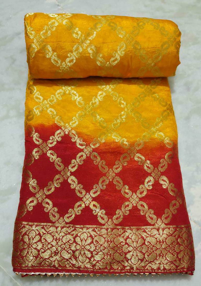 Banarasi Jackard Silk Double Kerry Jaal Sarees IR,kcpc