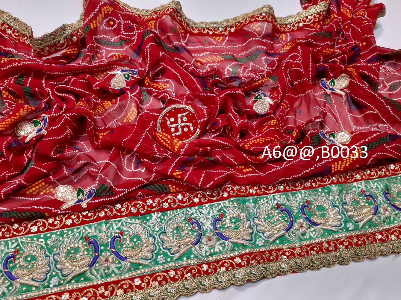 Heavy Khatli Hand Work Based Beautiful Chunri, NR,