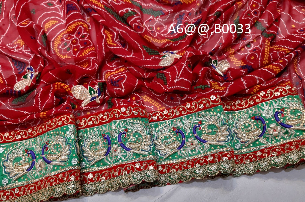 Heavy Khatli Hand Work Based Beautiful Chunri, NR,