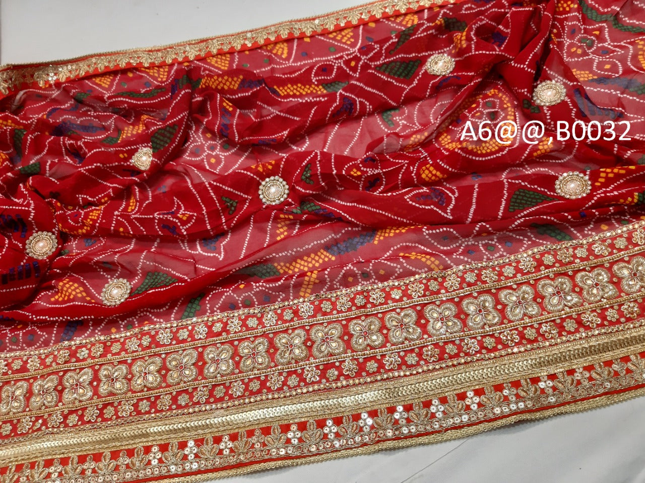 Heavy Khatli Hand Work Based Beautiful Chunri Dupatta, NR, KCPC