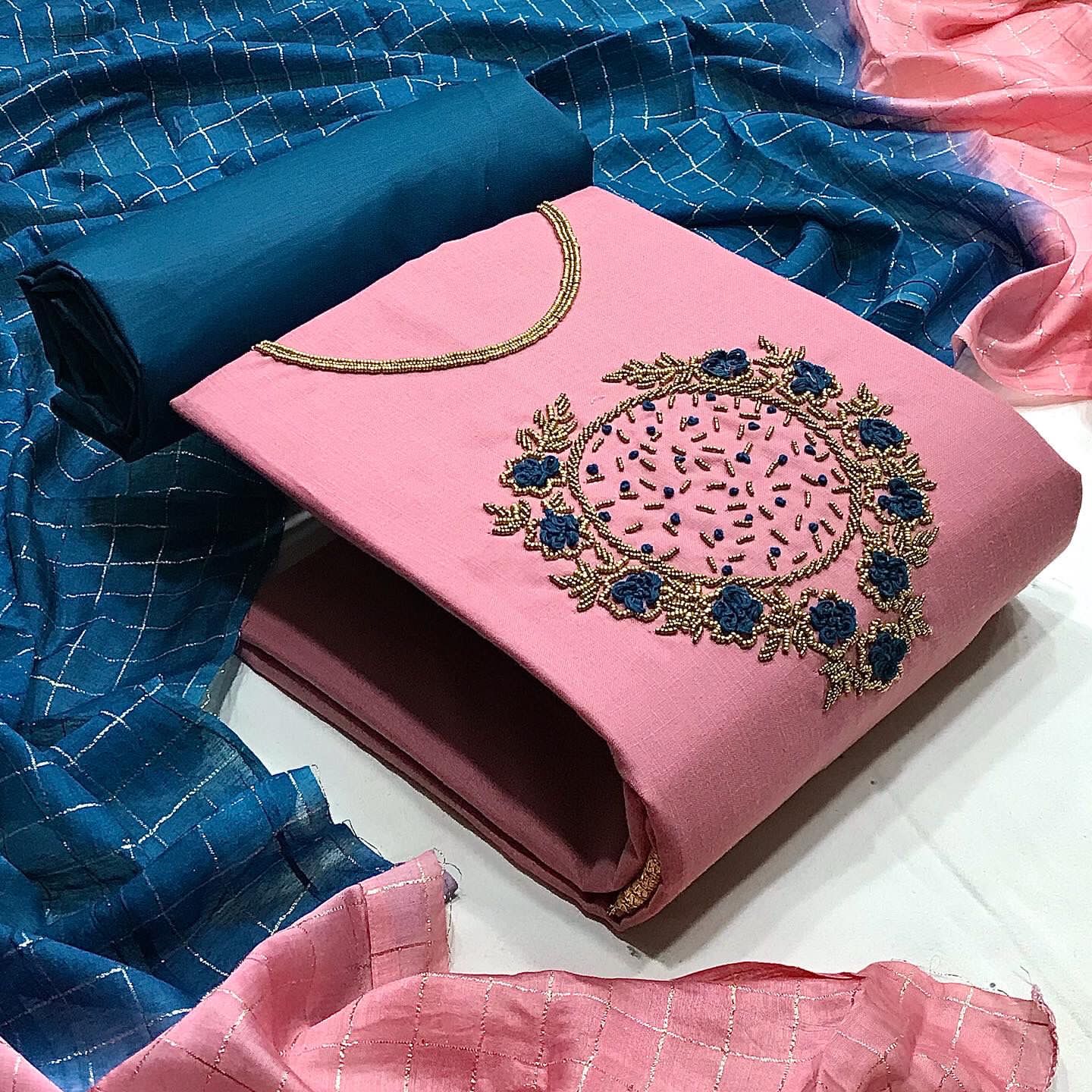 Cotton Handwork salwar suit, OR, VT