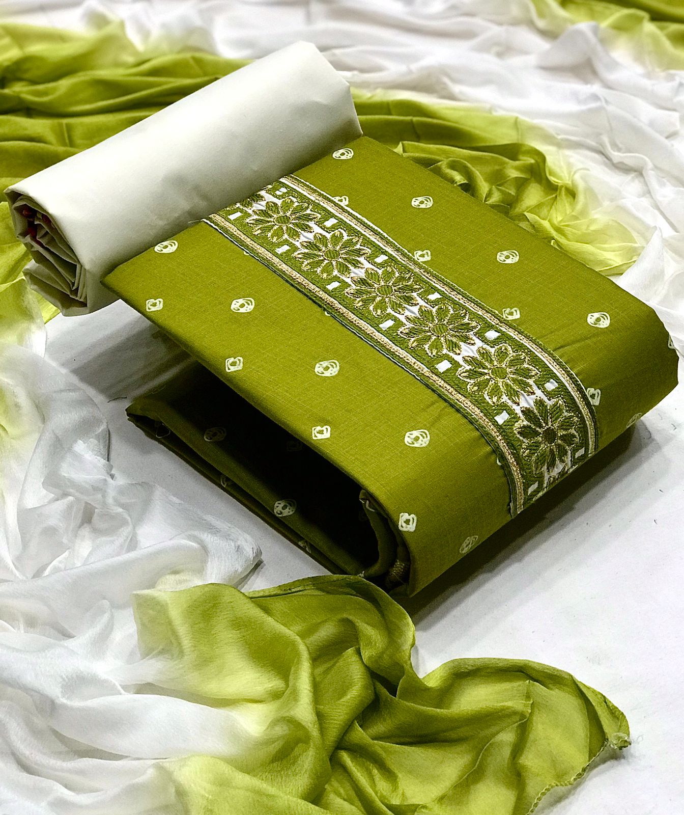 New Cotton Ek Bund Salwar Suit Material, OR, VT