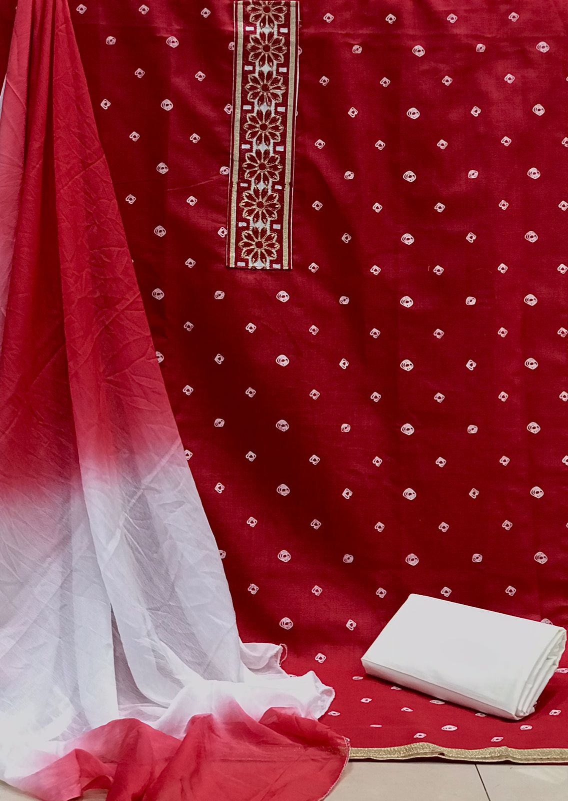 New Cotton Ek Bund Salwar Suit Material, OR, VT