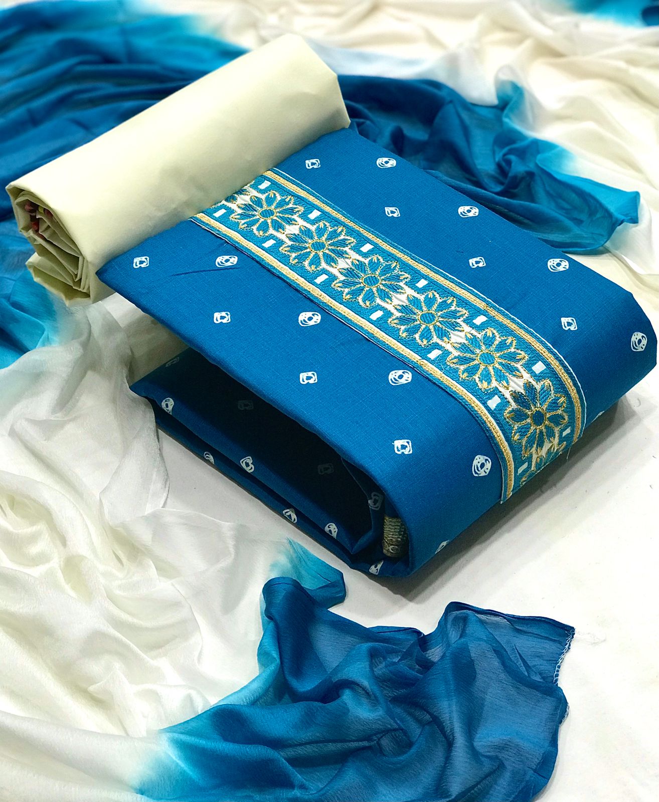 New Cotton Ek Bund Salwar Suit Material, OR, VT