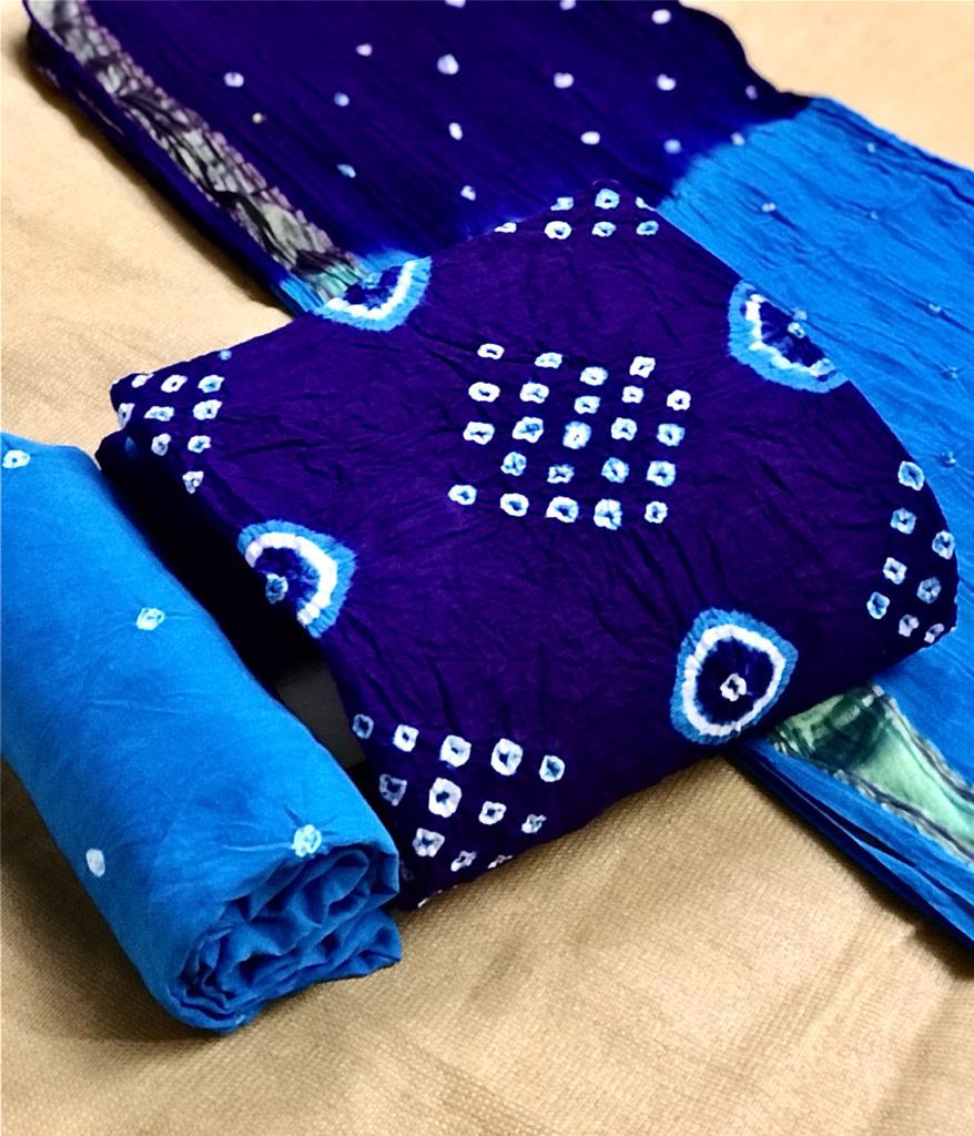 Latest Arrival Bandhani Suit Materials, OR, VT