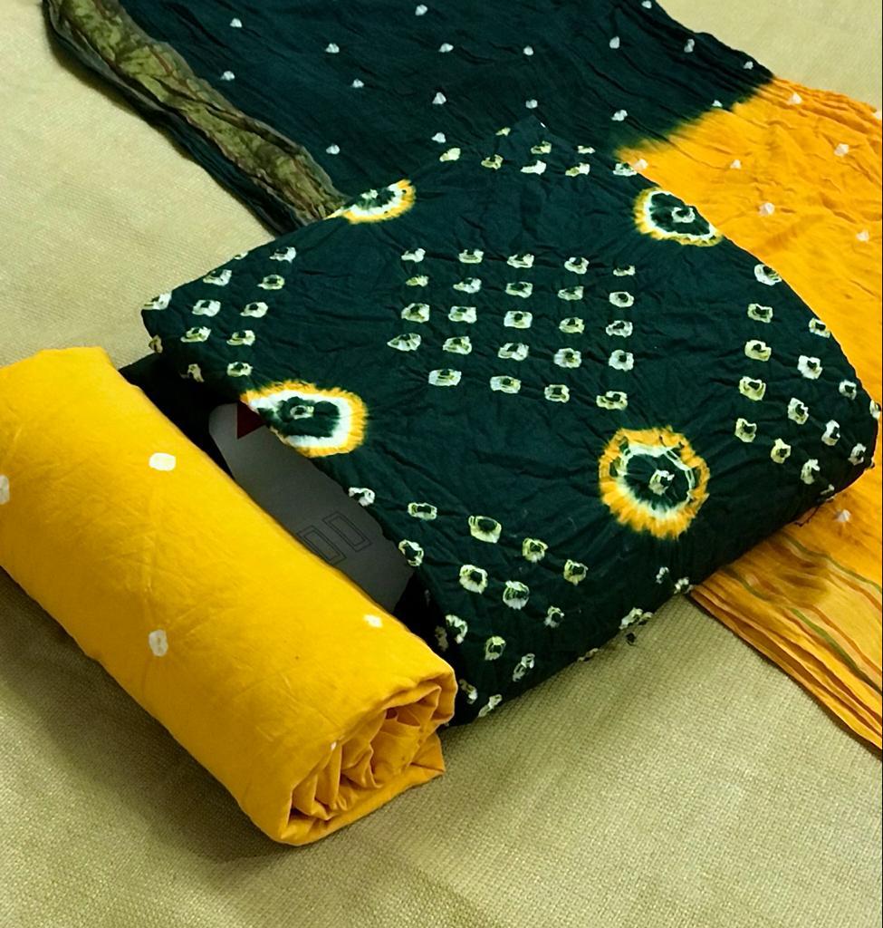 Latest Arrival Bandhani Suit Materials, OR, VT