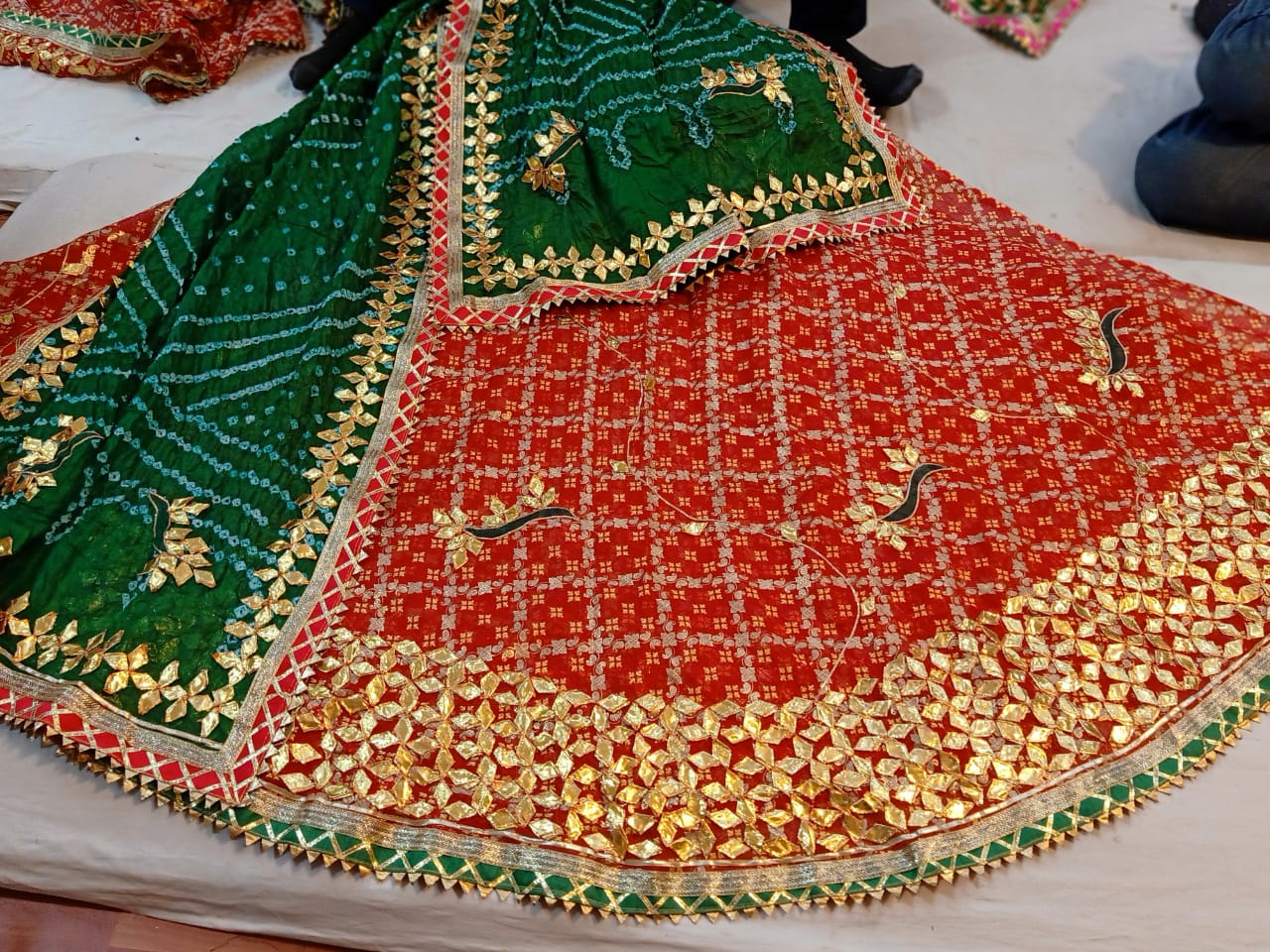 Jaipuri Gotapatti Bandhani Ghatchola Kota doria lehengas kml OR