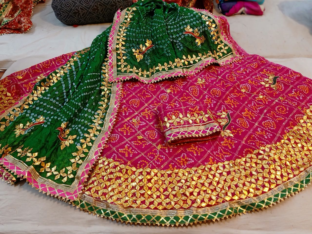Jaipuri Gotapatti Bandhani Ghatchola Kota doria lehengas kml OR