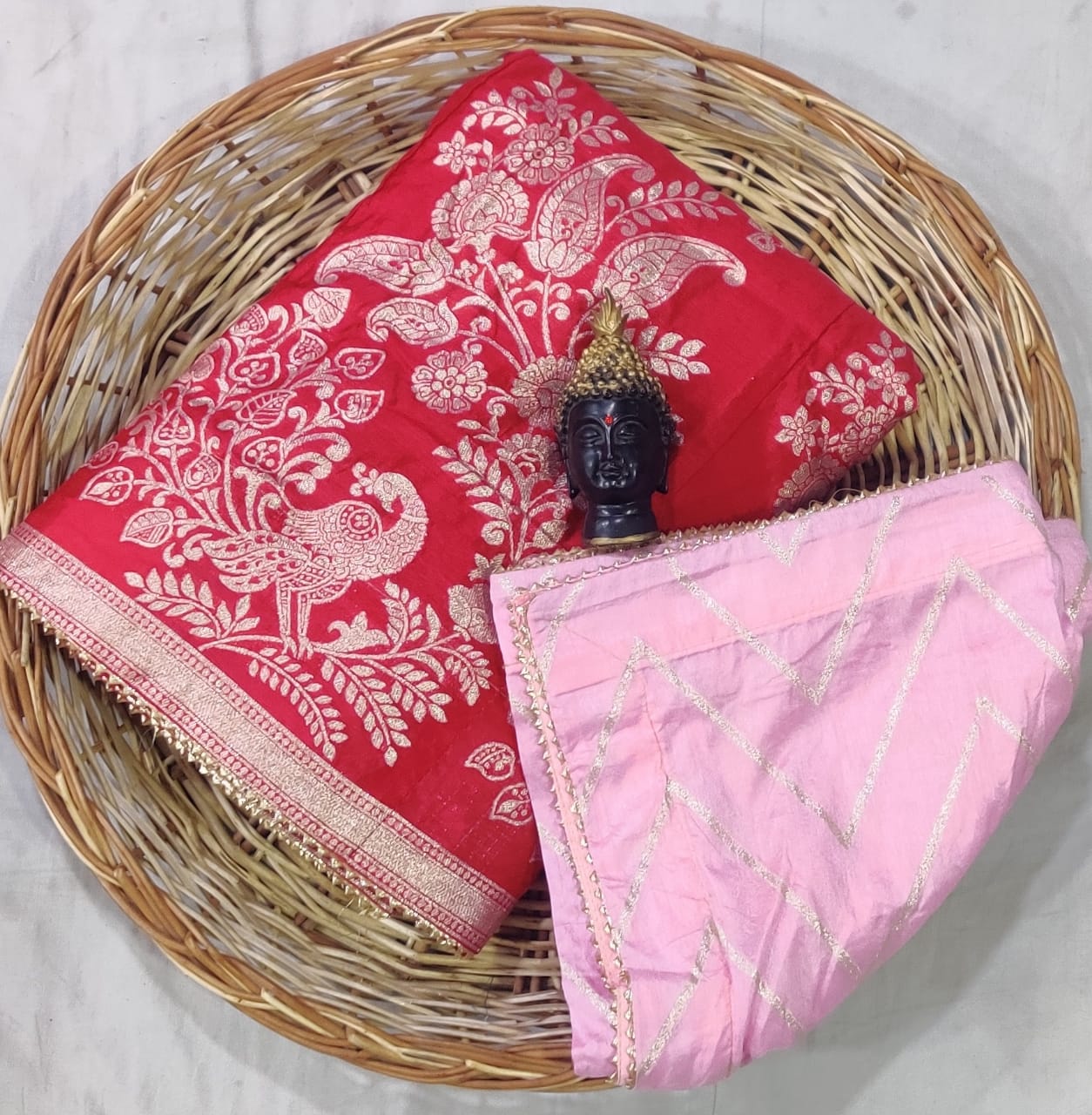 Pure upada banarasi lehenga chunni set kml OR,