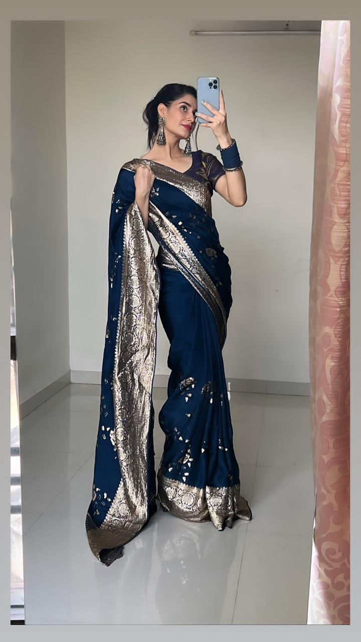 Rusyan silk beautiful Saree