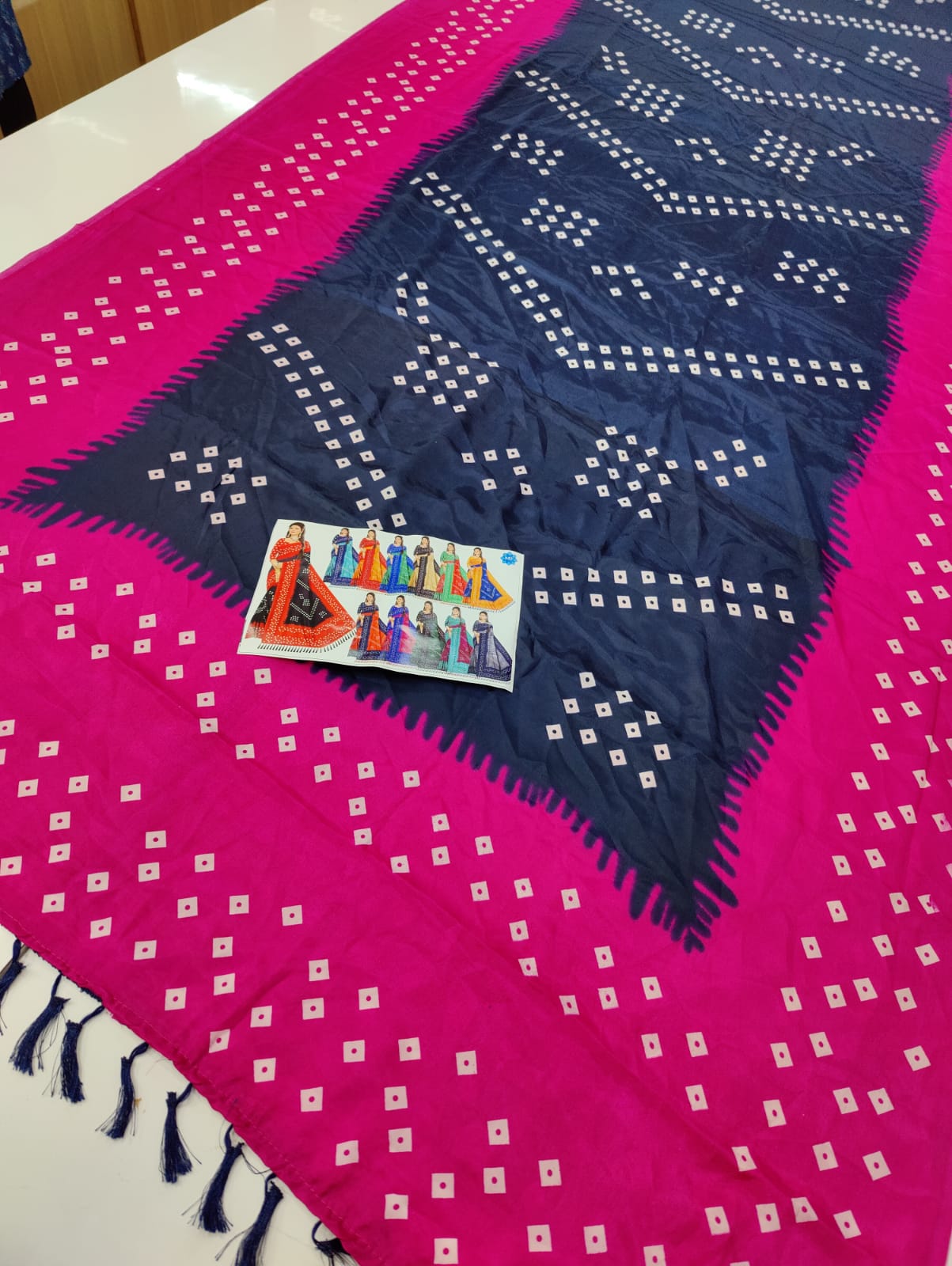 Art silk bandhani saree