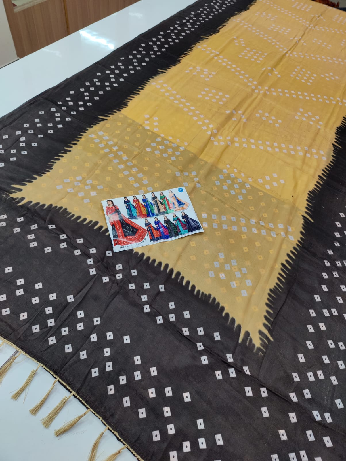 Art silk bandhani saree