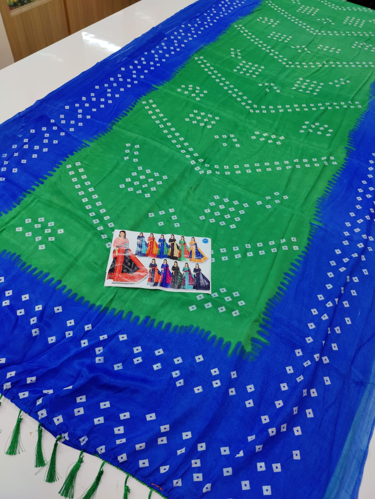 Art silk bandhani saree