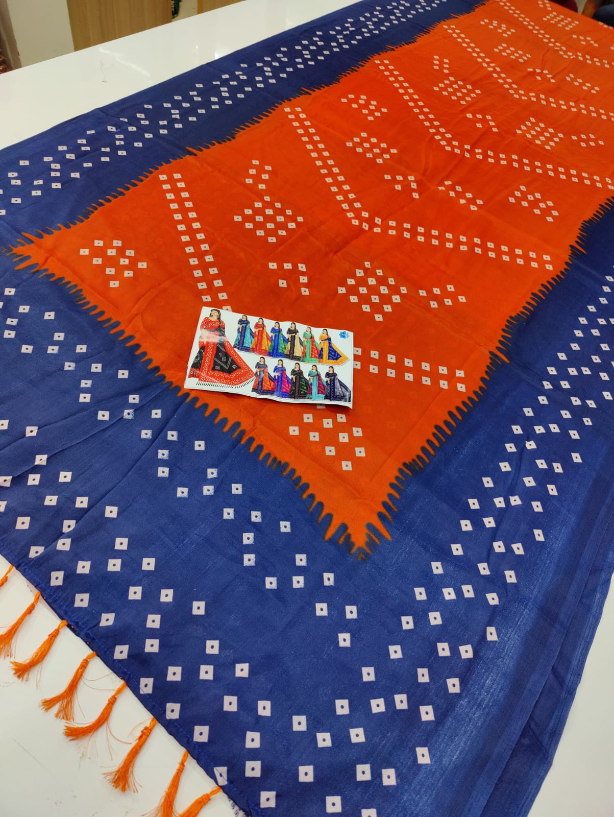 Art silk bandhani saree