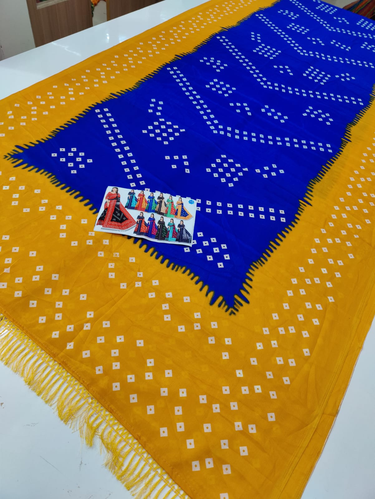 Art silk bandhani saree