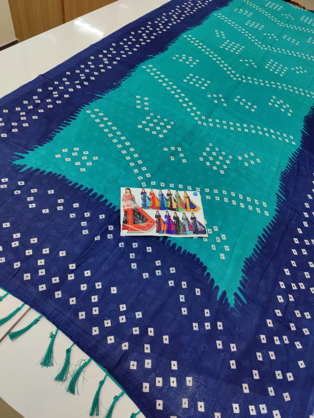 Art silk bandhani saree