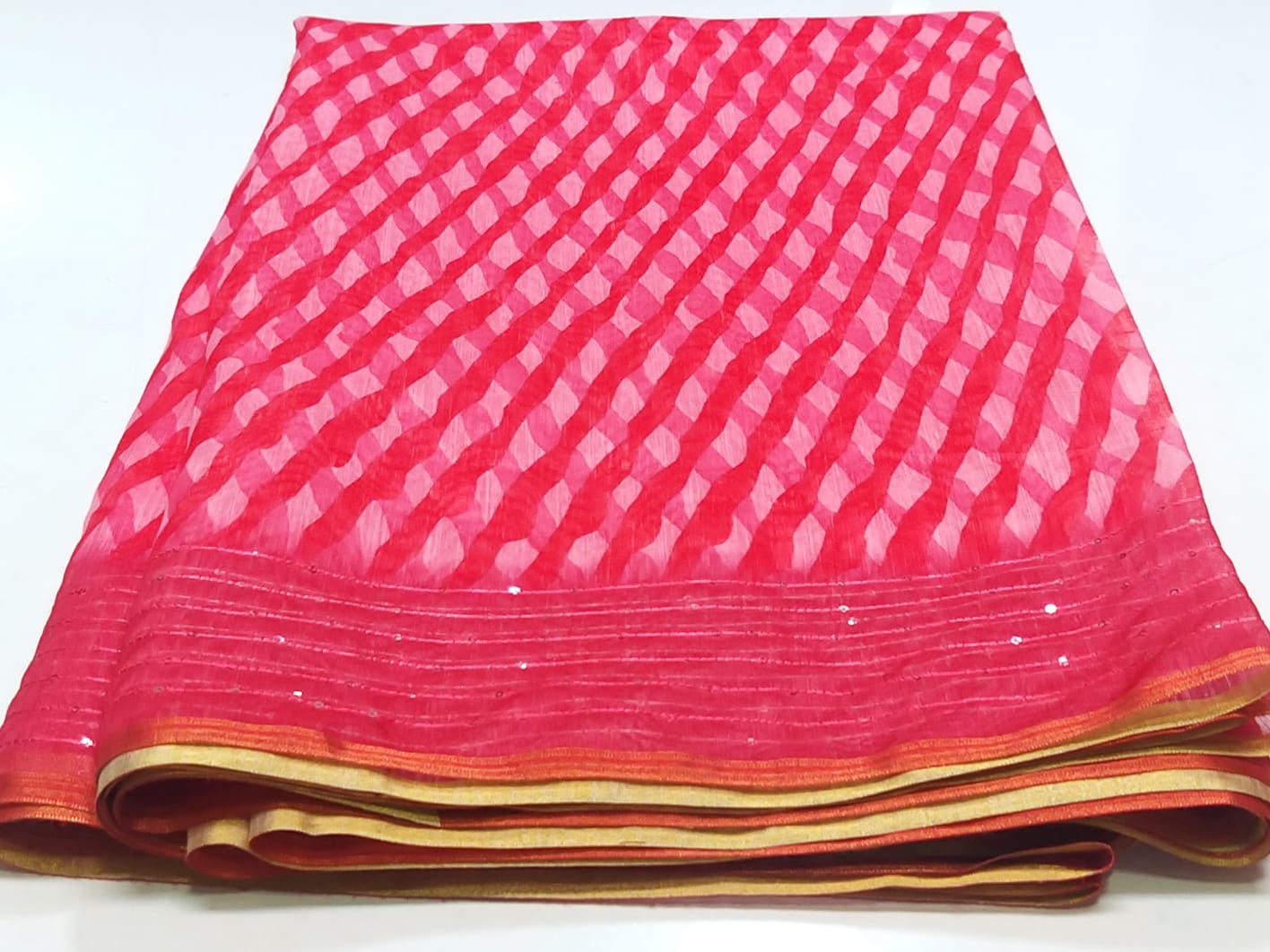 Pure Soft Cotton Summer Rimzim Leheriya Digital Print Saree, OR, RR