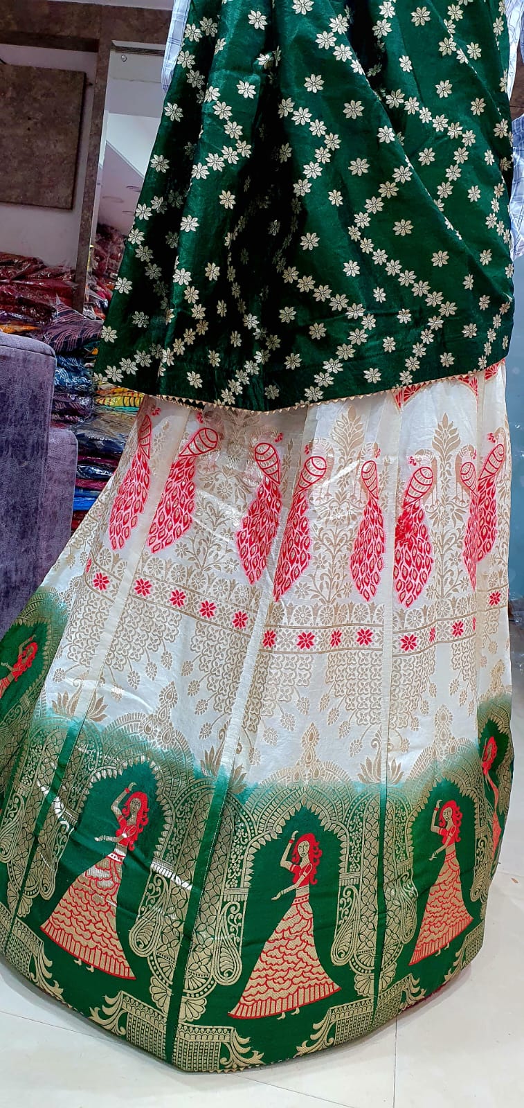 Pure banarasi dolo silk with zari work lehenga, KML, OR