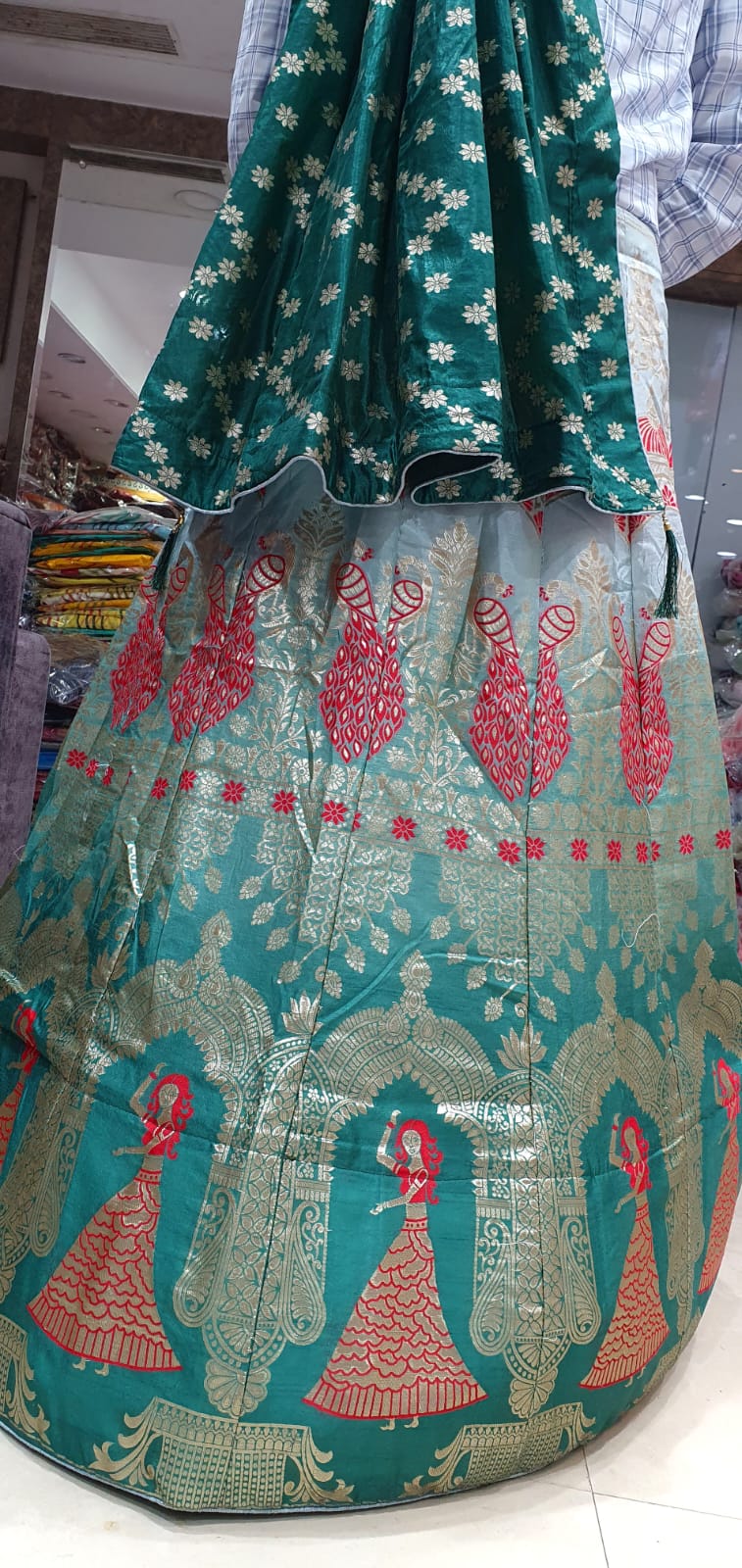 Pure banarasi dolo silk with zari work lehenga, KML, OR