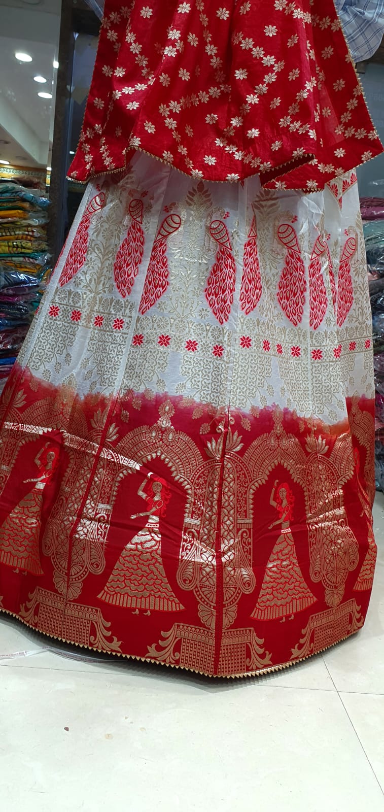 Pure banarasi dolo silk with zari work lehenga, KML, OR