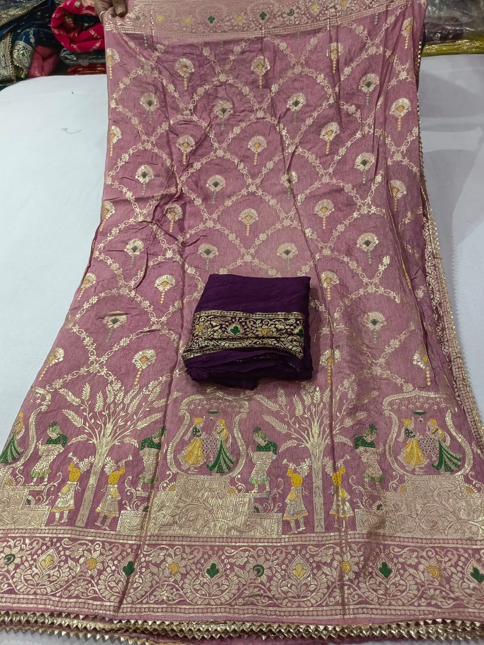 Pure Dolla Radian Silk Jari Fabric Saree OR , RTK