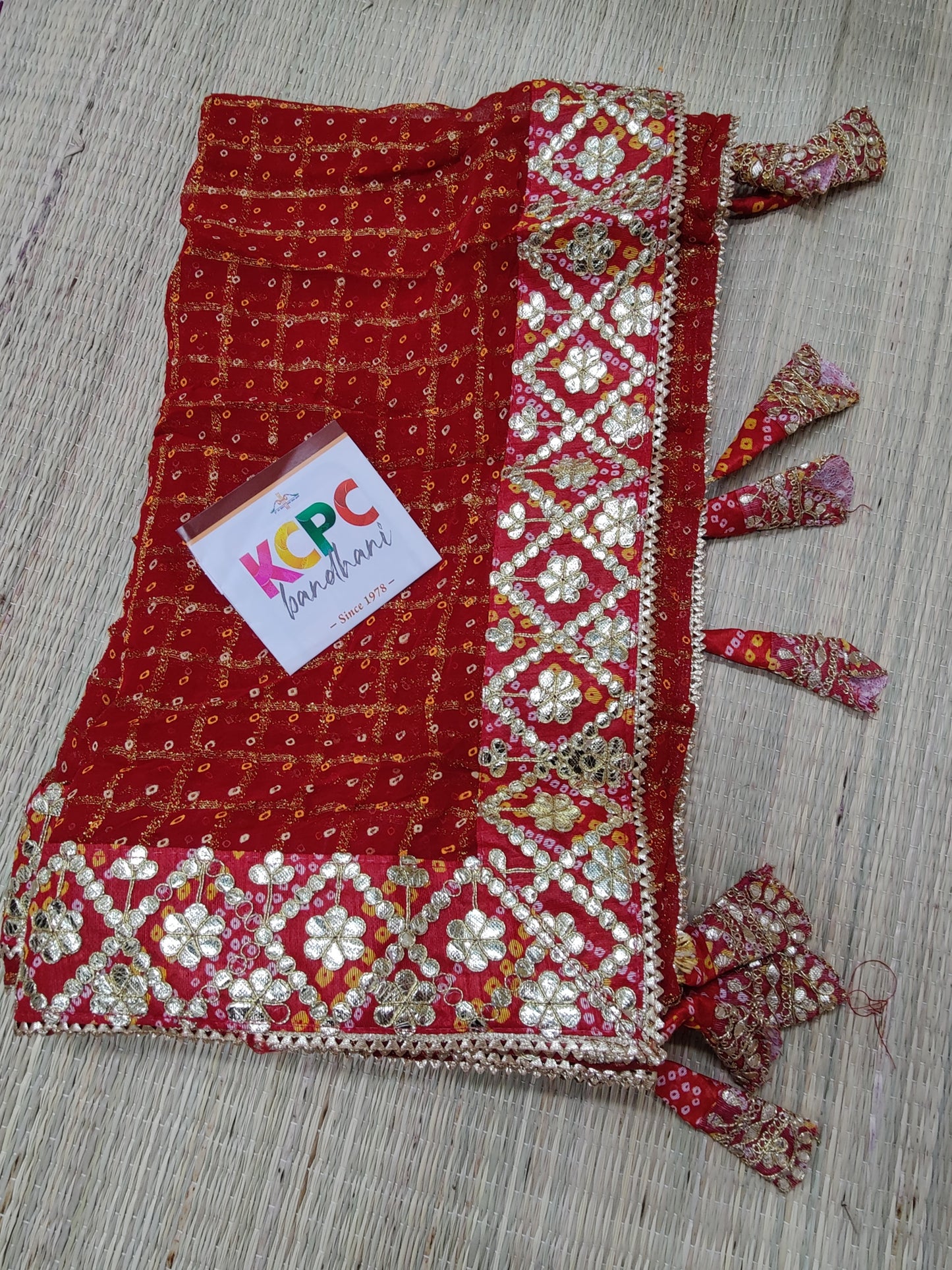 New Chunri Pure Georgette Ghatchola Marwadi Dupatta For Pooja Traditional Wedding Purpose