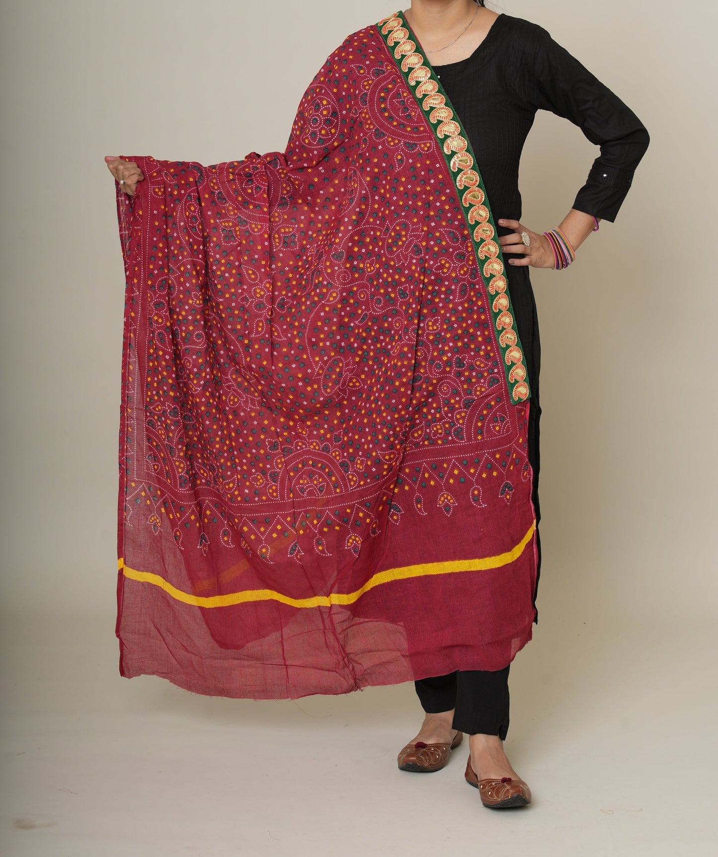 Traditional Chunri In Pure Cotton Fabric D6 Chunri Pila