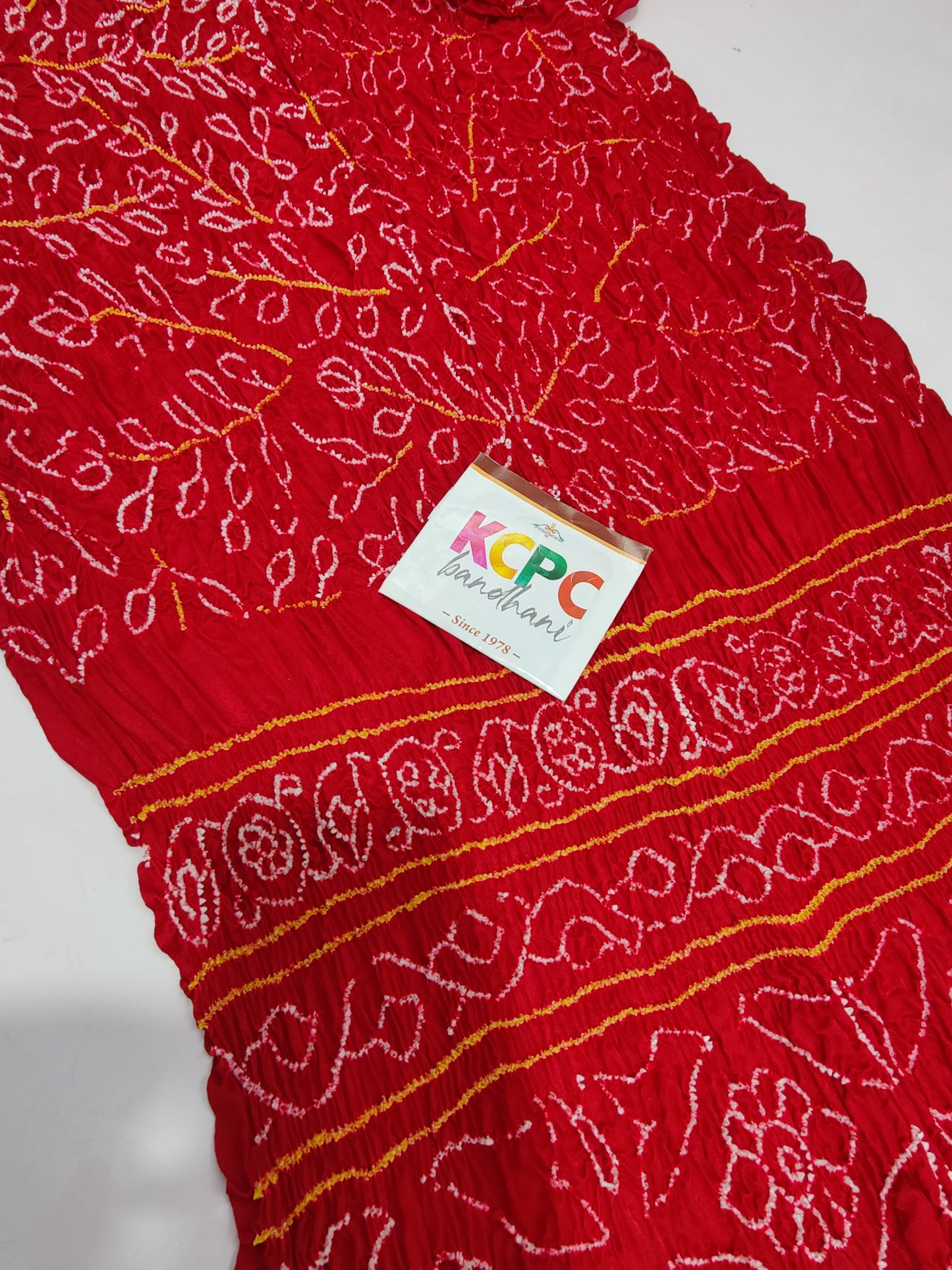 Pure Gaji Silk RaiDana Bandhej Saree With Blouse