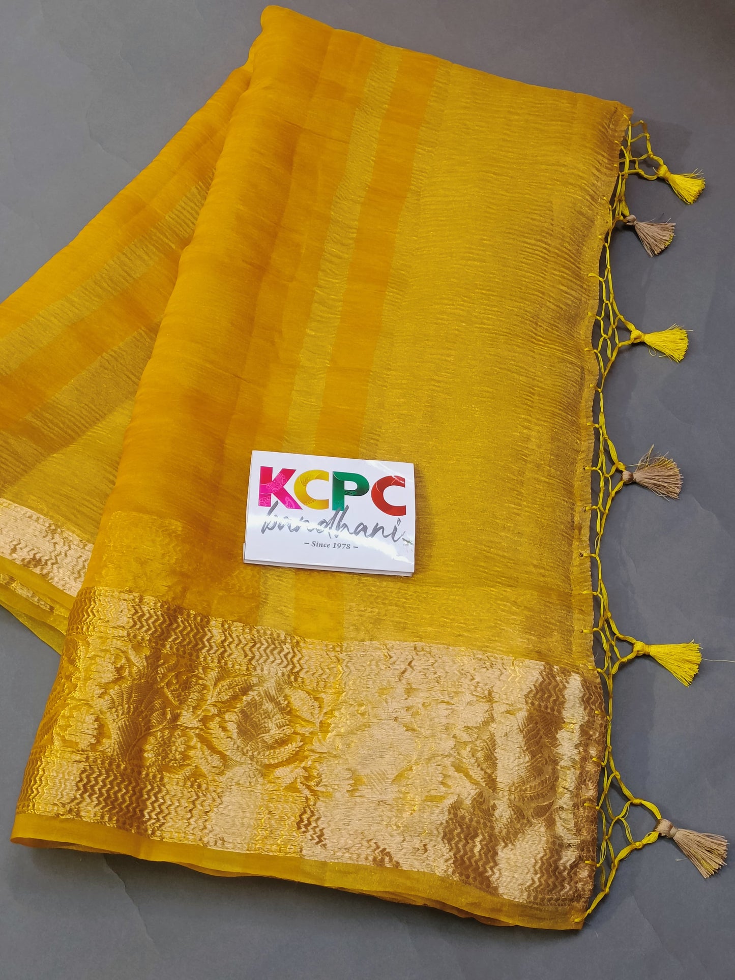 Pure Crushed tissue pure handloom banarasi fabric saree