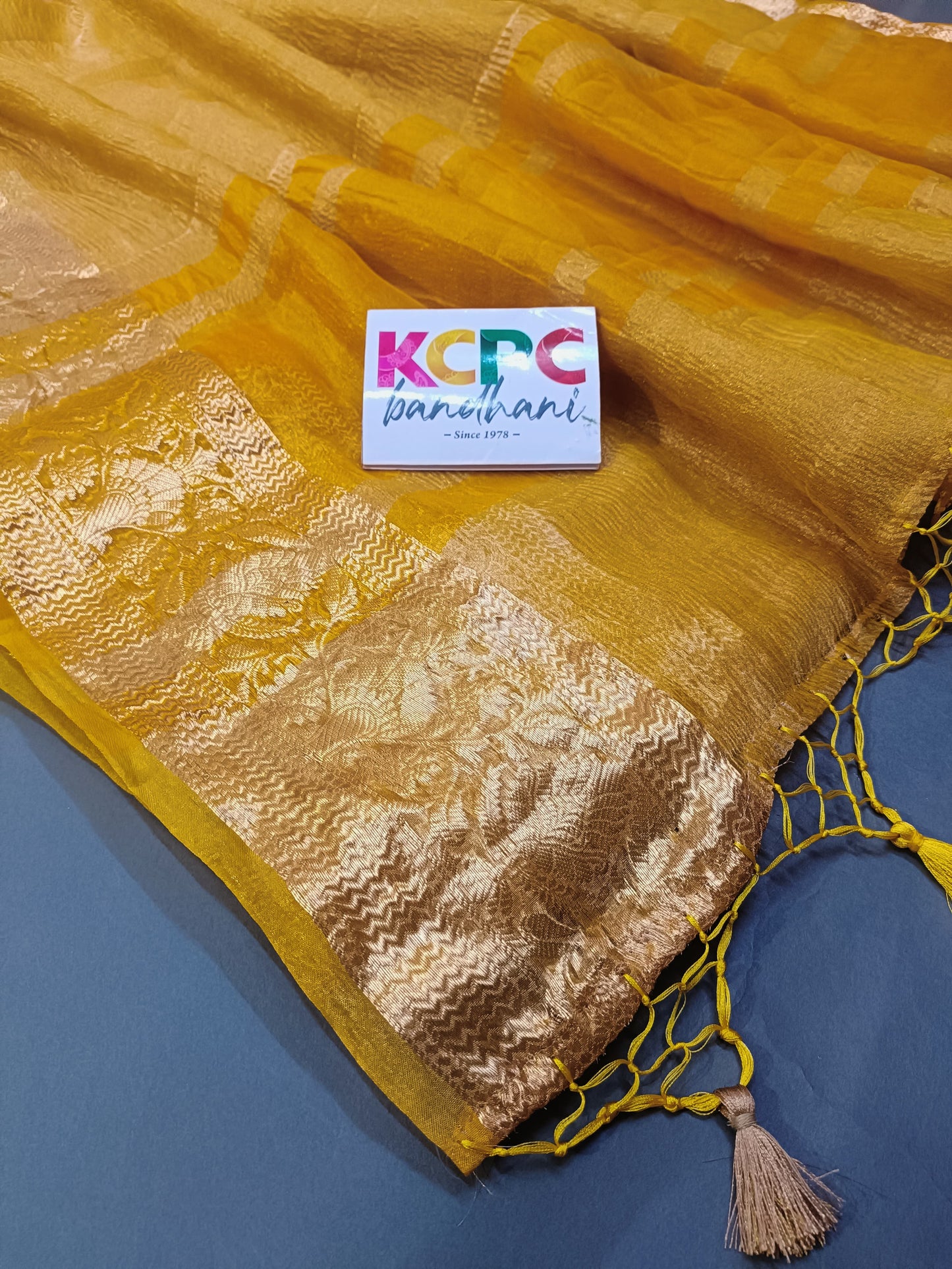 Pure Crushed tissue pure handloom banarasi fabric saree
