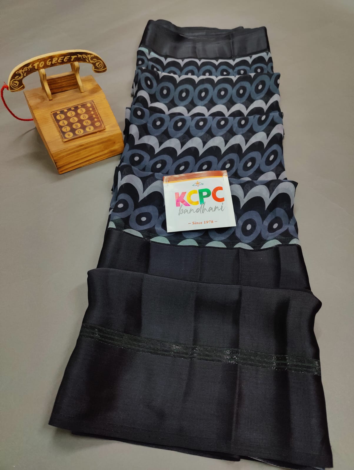New Satin patta printed Vishal Catalogue Saree with blouse