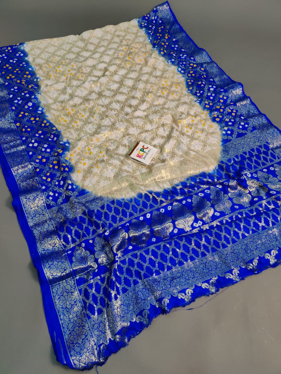 Bandhej silk gharchola double carry saree
