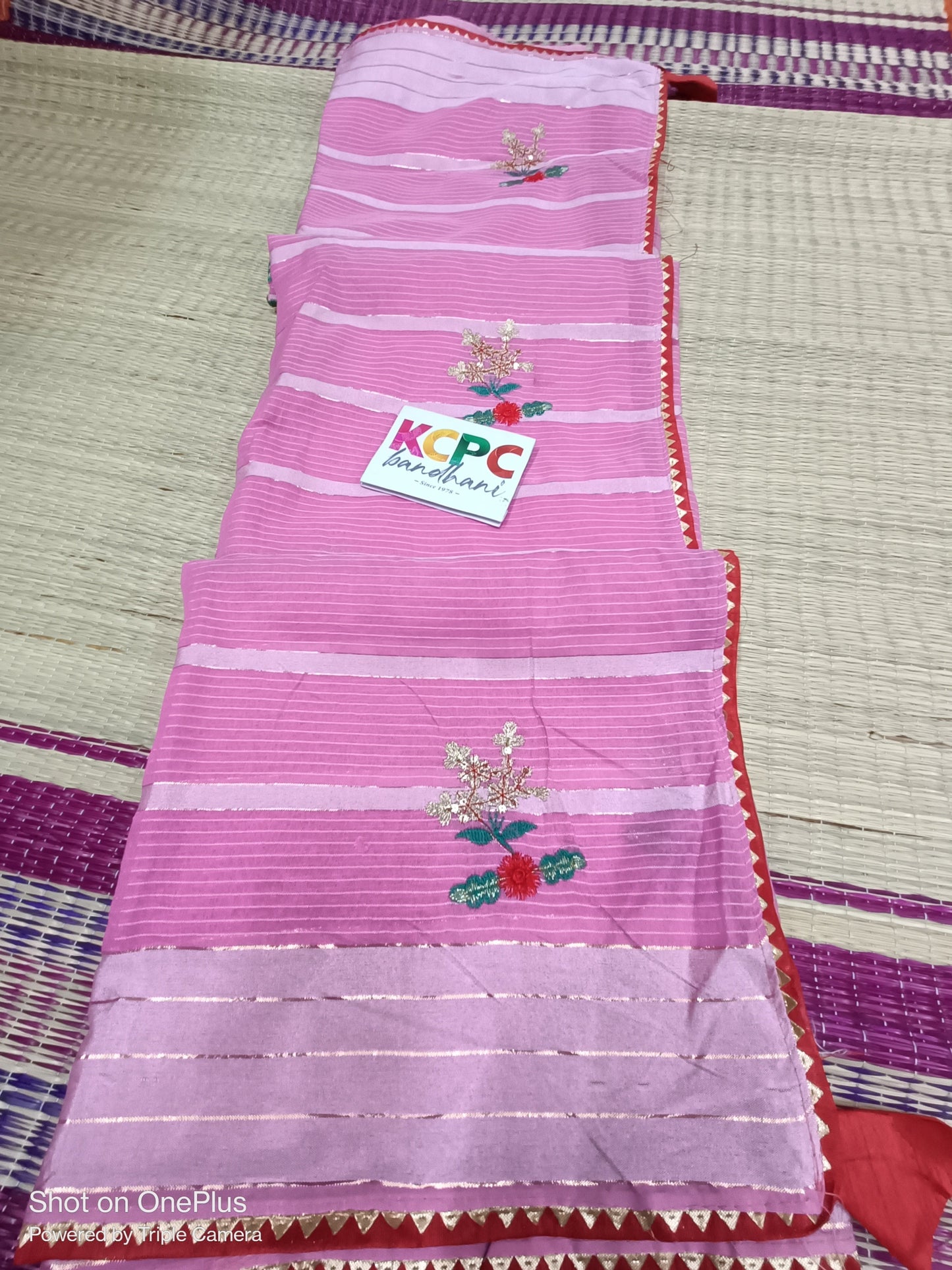 Latest new pure soft kota doriya fabric with embroidery work saree