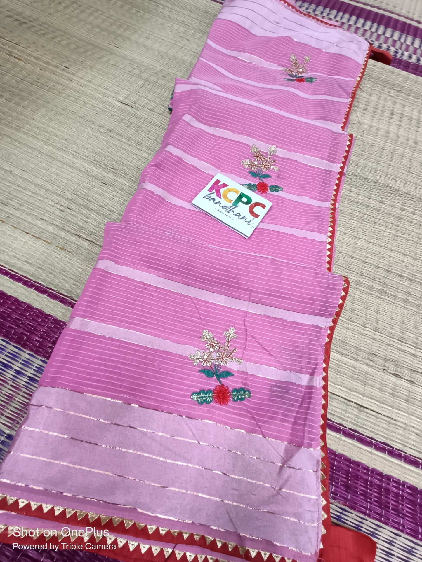 Latest new pure soft kota doriya fabric with embroidery work saree